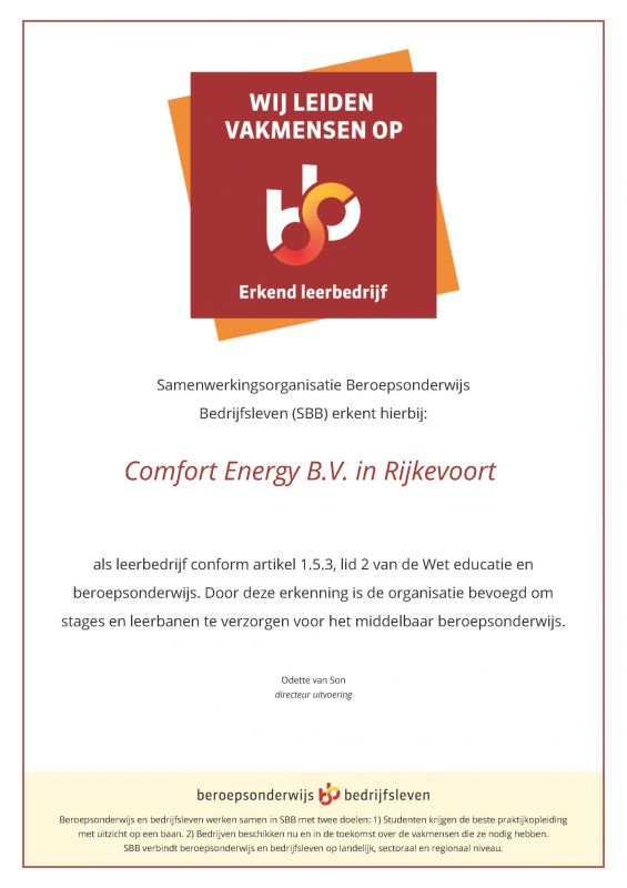 Ook wij leiden vakmensen op!